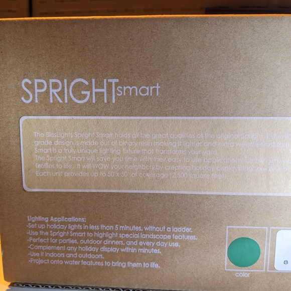 Blisslights Green Outdoor Indoor Spright Smart Motion LED Laser Light NIB - Picture 5 of 9